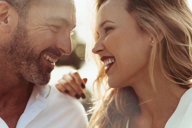 Loving couple looking at each other